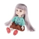 thumbnail image 4 of - muñeca de 6 pulgadas con disfraz de ropa colorida, de acción de juguete de colección de ojos 3D + maquilje para ños de Púrpura Yotijar Los niños fingen muñeca de juguete, 4 of 7
