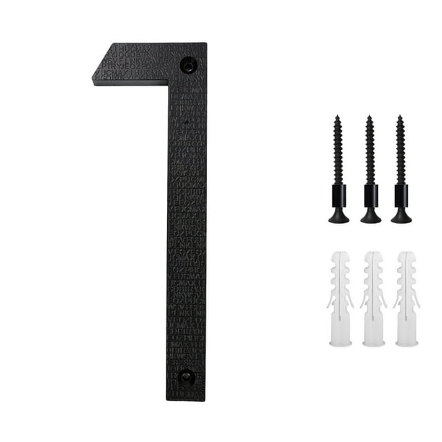 Uklsqma 5 Inch Modern Metal House Numbers Abs Durable Weather-Resistant Door Number Signs with Matte Finish Easy Installation Included Nails for Home Apartment Mailbox Garage Yard Address Display