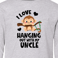 thumbnail image 4 of Inktastic Monkey I Love Hanging out with My Uncle Long Sleeve Youth T-Shirt, 4 of 5