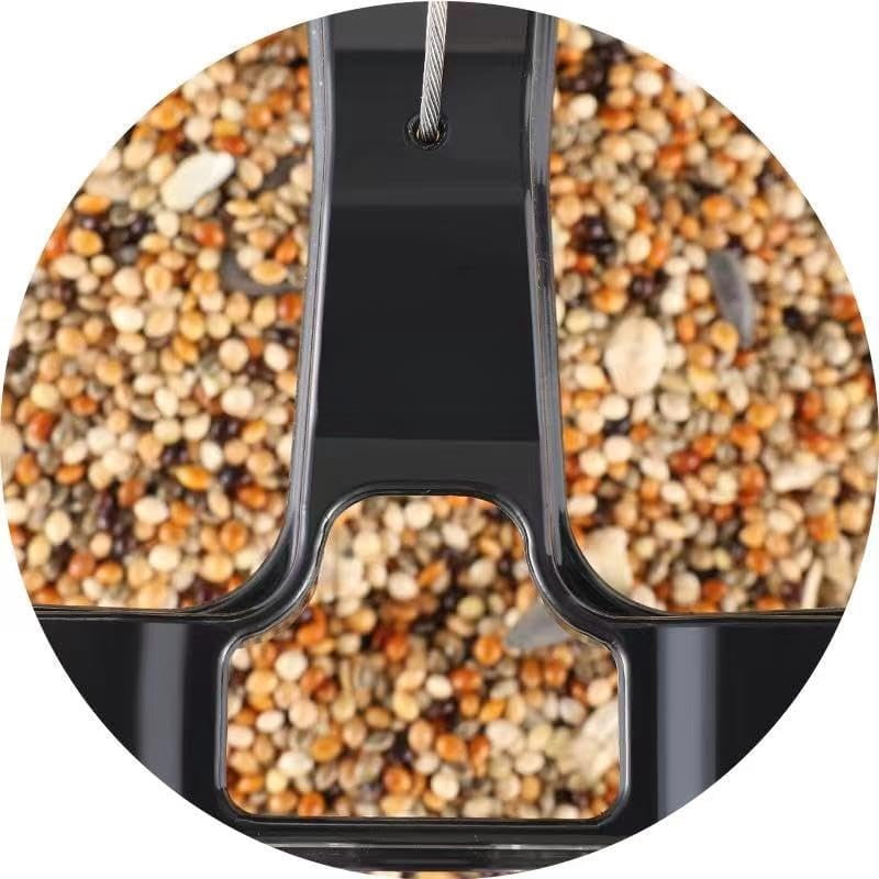 Bird Feeders for Outdoors Hanging Bird Feeder Wild Birds Seed, Black