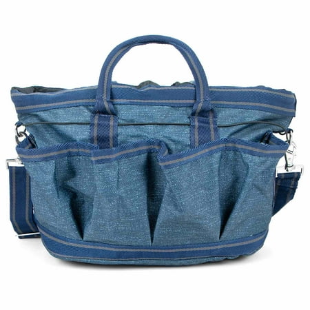 Jeffers Poplar Head Grooming Bag  Horse Grooming Organizer Tote with Pockets for Brushes  Tools  Clippers  Shampoo  Detangler  Stable Barn Kit Carrier for Horses  Pets  Livestock  Blue Jean Baby