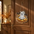 thumbnail image 5 of Halloween Diamond Art Hanging Sign, Ghost Pumpkin 5D Crystal Rhinestone Ornament, Acrylic Wall Window Door Decor Hanging Decor by MPOISVA, 5 of 6