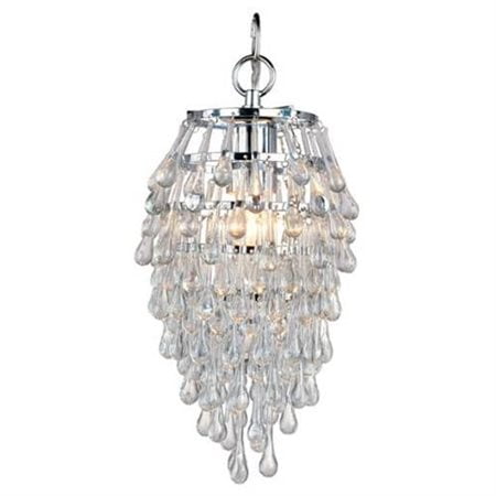

AF Lighting Crystal Teardrop Elements Mini Chandelier - 13 Height - Clear Glass