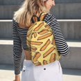 thumbnail image 6 of Rateoe Hot Dogs Pattern Canvas College Laptop Backpack,Travel Daypack,Durable Rucksack Travel Notebook Bag School Backpack Book Bag for Men Women-Medium, 6 of 7
