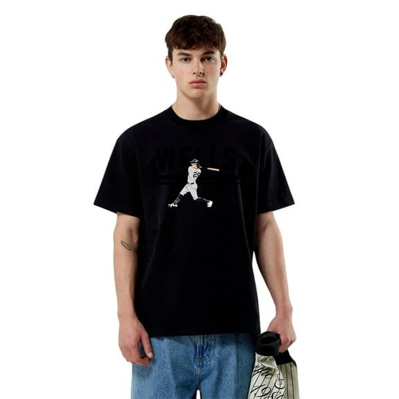 Austin Wells NY Catcher Slugger Swing T-Shirt, for men & women, up to size 5XL