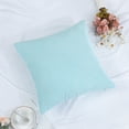 thumbnail image 6 of PiccoCasa Decorative Throw Pillow Cover Corduroy Corn Striped Cushion Cover, Sky Blue 26" x 26", 6 of 7