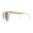 thumbnail image 6 of Womens Subtle Heart Metal Stud Horn Rim Plastic Retro Sunglasses White - Grey, 6 of 8