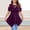 Purple, variant on Women's Palm Leaf Graphic Tee Crew Neck Short Sleeve Regular Fit Casual Lightweight Summer Top
