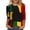 Black, variant on Bibifish Womens T-Shirts Casual Black History Month Print Crew Neck Loose 3/4 Sleeve Tee Tops Comfortable Trendy Daily Wear Tee Tops