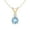 Aqua::Gold, variant on Yellow Color Solitaire Pendant with Zircon - Elegant Gift for Her