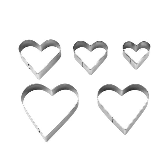 Pebbuoy 1 Set Cookie Cutter Stainless Steel Heart Cookie Mold Easy to Clean Versatile Baking Mold for Home Kitchen
