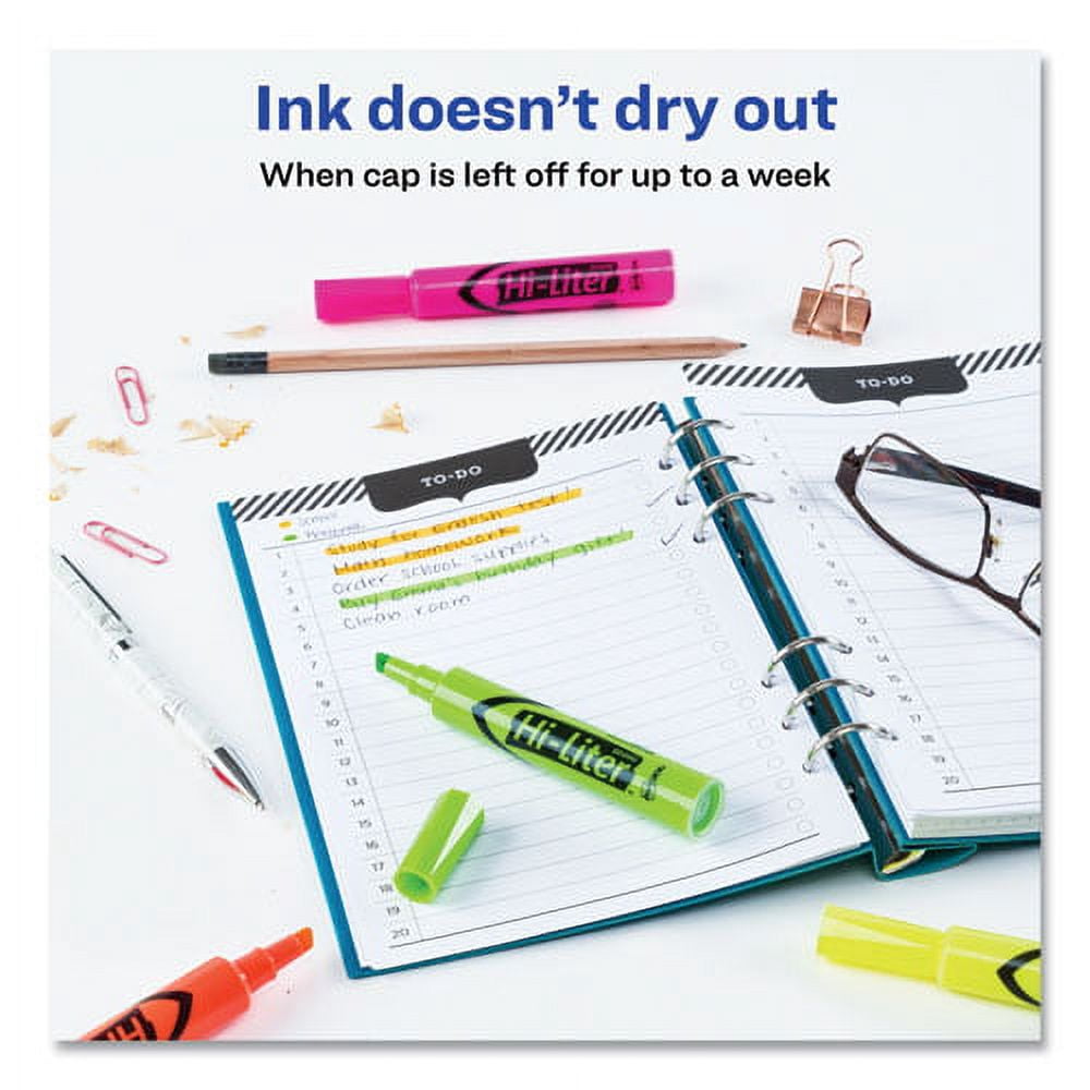Hi-Liter Desk-Style Highlighters, Assorted Ink Colors, Chisel Tip, Assorted Barrel Colors, 4/set | Bundle of 5 Sets
