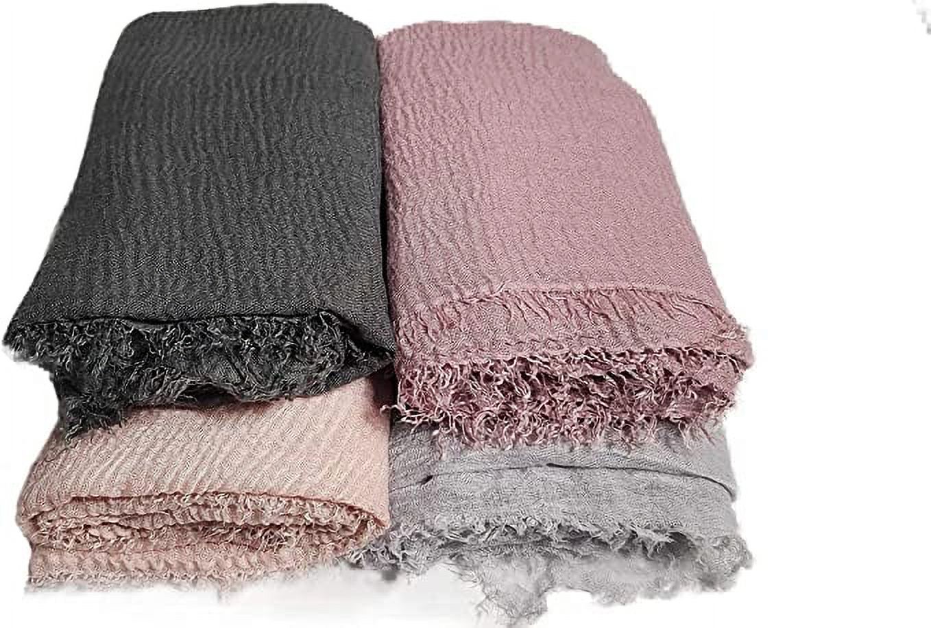Nvzi Hijab Scarfs for Women Crinkle Cotton Scarf Lightweight