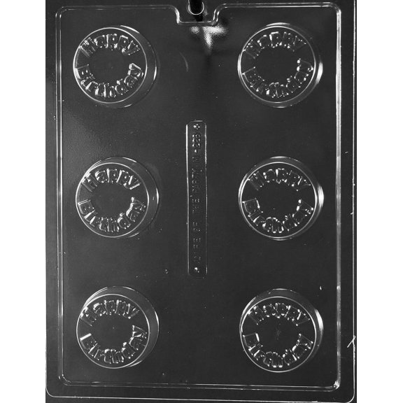 Grandmama's Goodies M226 Happy Birthday Oreo Cookie Chocolate Candy Soap Mold with Exclusive Molding Instructions