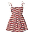 thumbnail image 2 of Bouanq 4th of july baby girl outfits Stripe Dress Independence Day Outfits Kids Patriotic Clothes July 4th Toddler Girls Stripe Dress 1- 6 Years, 2 of 7