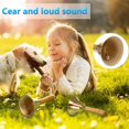 thumbnail image 4 of 2 Pieces Solid Brass Hand Call Bells with Wooden Handle Handbells Loud Ringing Bell Solid Brass Wooden Handle Bell Hand Held Service Bell Animal Bell Decoration (3.15 x 3.15 x 5.9), 4 of 5