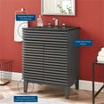 thumbnail image 4 of Modway Render Mid-Century Modern Wood Bathroom Vanity in Gray/Black, 4 of 10