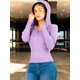 thumbnail image 4 of Suéter Cárdigan De Manga Larga Cuello Cierre y Capucha Casual Mujer Sweater, 4 of 5
