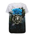 thumbnail image 4 of Teissuly Women's Fashion Casual Loose Blouse Printing Round Neck T-Shirt Shirts Blouse Print Tee, 4 of 4