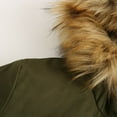 thumbnail image 3 of LYXSSBYX Womens Coats and Jackets Clearance Women's Autumn and Winter Plush Hooded Loose Drawstring Long Solid Color Jacket, 3 of 8