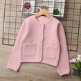 thumbnail image 2 of IVEYRTF Big Boys Girls Cardigan Button Solid Color Fashion Fall Winter Casual Thermal Warmth Outerwear Sweater Tops for Kids 5-14 Years(Pink#3,11 Years), 2 of 9