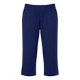 thumbnail image 4 of Abomasnwo Women's Capri Pants High Waisted Stretchy Cropped Pants Lounge Straight Leg Side Split Yoga Pants with Pockets, 4 of 7