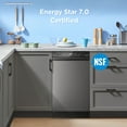 thumbnail image 5 of Midea Built-In Dishwasher, 8 Place Settings, 6 Wash Programs, Steel Tub, Heated Dry, E-Star, Black, 5 of 12