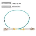 thumbnail image 2 of Uxcell 0.5 Meters 1.6Ft Fiber Patch Cable Multimode LC-LC OM3 LSZH Fiber Optic Jumper Green For Network Transceiver,5Pcs, 2 of 6