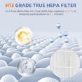 thumbnail image 4 of 12020 HEPA Replacement Filter for Clorox Tabletop Room Air Purifier 11020 & 11021,2-in-1 H13 True HEPA High-Efficiency Filter,2 Pack, 4 of 5