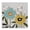 Modern Hued Blooms Floral, variant on Stupell Industries Contemporary Primary Hued Blossoms Black Floating Frame Canvas Art, 18 x 18, by Carol Robinson