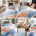 thumbnail image 5 of Orange Navy Blue Coral Area Rugs 5'x8', Washable Small Throw Rugs for Classroom Bedroom, Summer Beach Coastal Ocean Indoor Outdoor Rug Non-Slip Low Pile Carpet Runner Reversible Floor Mats, 5 of 8