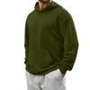 Taqqpue Mens Sport Hoodies Long Sleeve Casual Solid Color Drawstring Hooded Sweatshirts Fall Winter Plus Size Athletic Pullover Tops with Pockets for Men