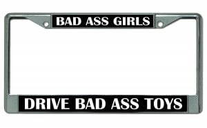 Custom Metal License Plate Frame I Suck at Fantasy Football Black Tag Holder Stainless Steel Funny Personalized Auto Car Truck for US Standard 2 Holes and Screw. 