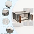 thumbnail image 3 of Uxcell 19.3x12.2x11.8 Inch Plastic Collapsible Storage Bins with Lid and Door, White, 3 of 7