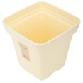 thumbnail image 3 of Macetas cuadradas gruesas de color beige de 19,8*19,8 cm para plantas suculentas (sin bandeja), 3 of 11