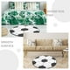 thumbnail image 2 of Alfombra redonda lavable con forma de balón de fútbol para sala de estar, alfombra circular en blanco y negro, alfombra redonda pequeña para dormitorio infantil, decoración de fútbol para el hogar., 2 of 7