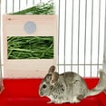 thumbnail image 2 of ATTOE New Wood Rabbit Feeder Chinchilla Grass Rack Pet Grass Holder for Small Animals-0816950, 2 of 5
