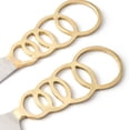 thumbnail image 3 of Spring Cheese Knife Set, 2 Piece Gold Brass Charcuterie Utensils Gift Set / Serving Knives for Friends / Home or Wedding Favors, 3 of 6