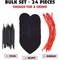 thumbnail image 2 of HTOOQ Valentines Day Decoration Scratch Art Paper Crafts Kit Bulk Pack of Scratch Hearts with Magic Rainbow Colors HTOOQ 24 Heart Cards, 24 Scratch Sticks, 24 Ribbons - -, 2 of 7