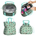 thumbnail image 2 of Dachshunds and Flowers Drawstring Lunch Bag Women - Drawstring Lunch Bag Insulated for Work Office - Stain-Resistant Large Lunchbags for Women with Multi-Pockets, 2 of 6