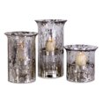 thumbnail image 1 of IMAX Corporation Mercury 3 Piece Candle Holder Set in Silver, 1 of 1