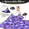 thumbnail image 3 of Halloween Cat Purple Pattern Teens Toddler Nap Mat with Pillow, Sleeping Mat Bag for Preschool Daycare 59"x22", 3 of 6