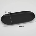 thumbnail image 6 of Stainless Steel Decorative Tray, Set of 2, 9 Inch Long, Jewelry Dish Cosmetics Organizer Bathroom Clutter Serving Platter Small Storage Tray, Oval, Matte Black, 6 of 6