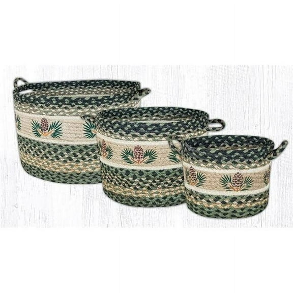 Capitol Importing 38-UBPSM116P 9 x 7 in. Pinecone Utility Small Baskets Rug