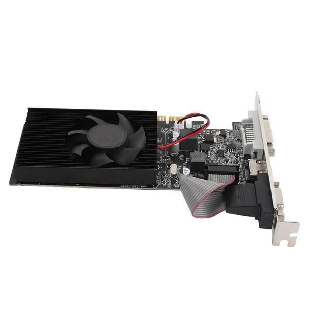 Tarjeta Gráfica, Tarjeta De Vídeo Para Juegos DDR3 De 1 GB, Silenciosa De 64 Bits Con Ventilador De Refrigeración Para PC