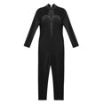 thumbnail image 4 of Alvivi Kids Girls Long Sleeve Gymnastic Leotard Dance Figure Ice Skating One Piece Unitard Jumpsuit Black 16, 4 of 6