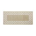 thumbnail image 2 of Washable Skid-Resistant Runner Rug, Trellis Border, Beige and White, 26" x 60", 2 of 8