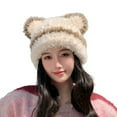 thumbnail image 2 of Babysbule Hats for Women Winter Women's Winter Cute Plush Warm Ear Protection Hat, 2 of 5