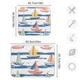thumbnail image 4 of Yayeee Dish Drying Mat for Kitchen Counter 16"x18" Microfiber Absorbent Pad, White Hand Drawn Sailboats, 4 of 7
