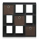 Furinno 13207DWN Organisateur Simpliste 9-Cube avec Poubelles&44; Noyer Foncé – image 4 sur 4